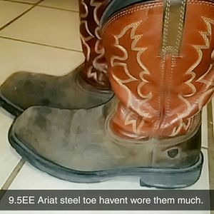 Ariat Steel toe work boots.